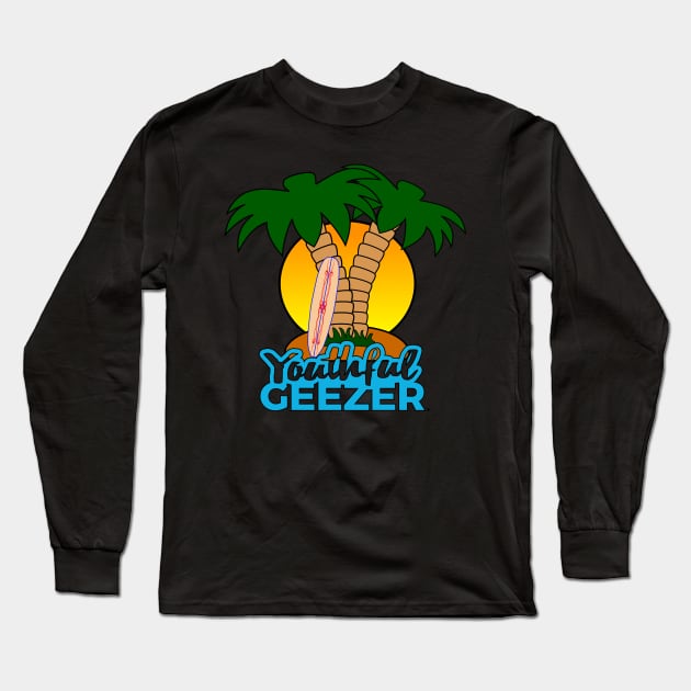 Youthful Geezer Palm Island Long Sleeve T-Shirt by YouthfulGeezer